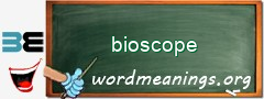 WordMeaning blackboard for bioscope